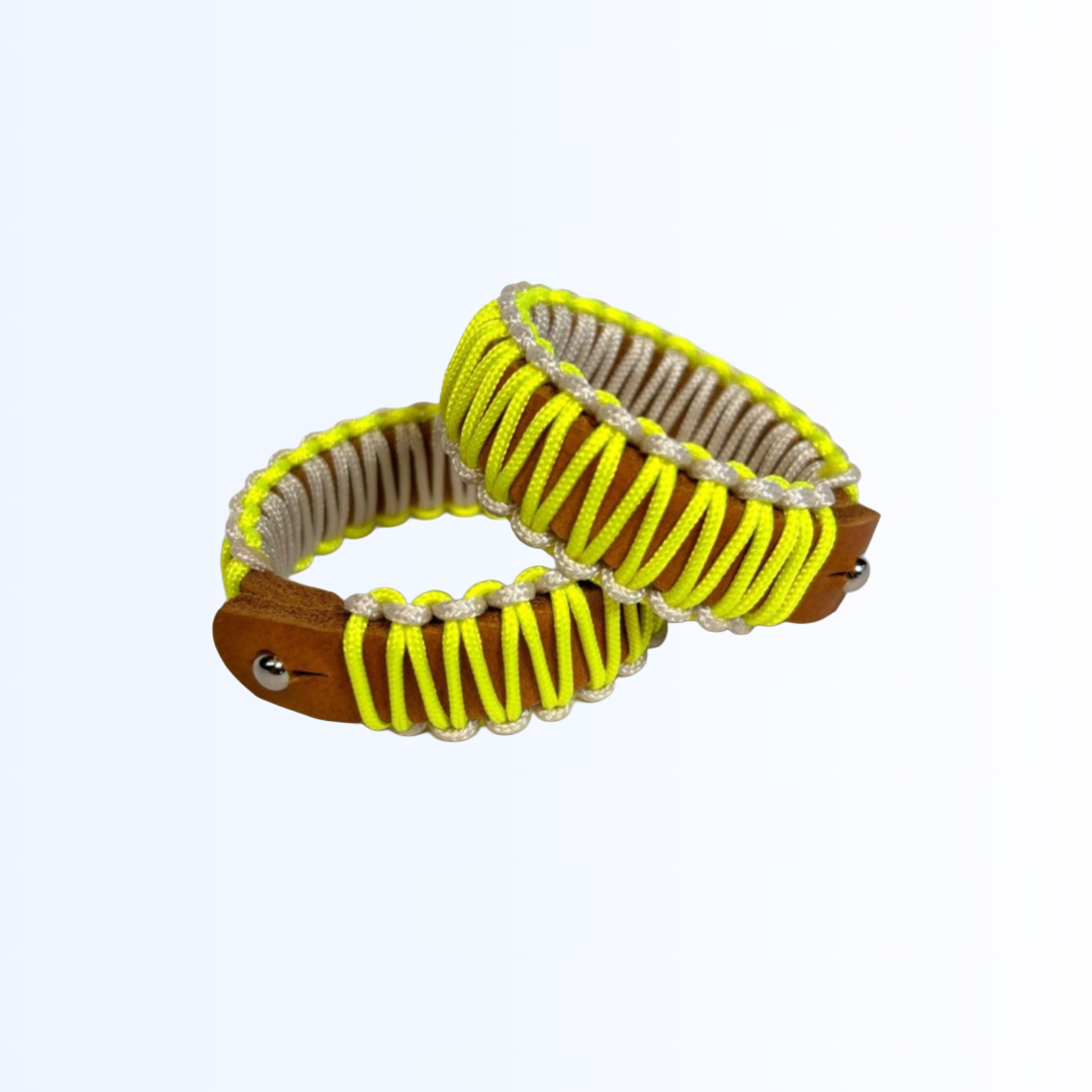 2728 Armband cognac neon gelb creme