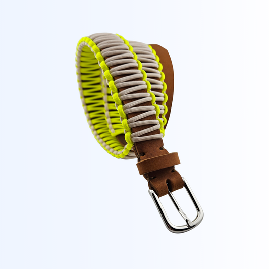 2406 Gürtel Cognac Creme Neon Gelb