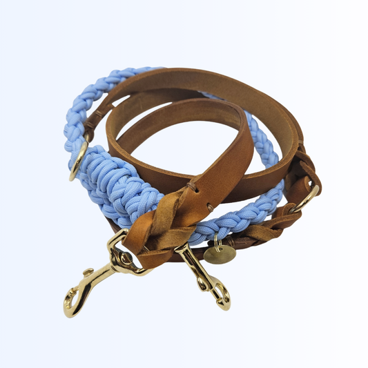 6815 Hundeleine Leder Paracord