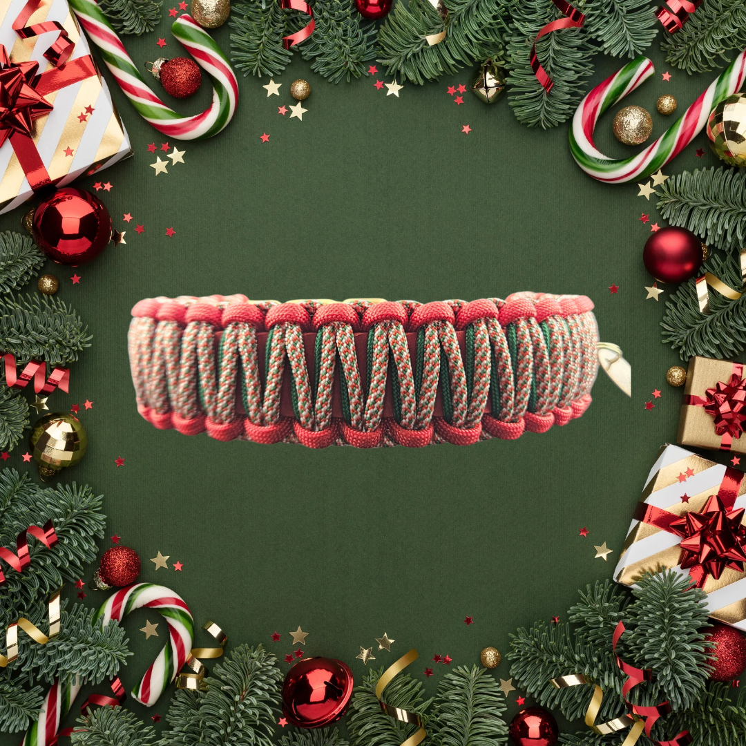 2025 Hundehalsband Limitierte Xmas Edition Rot Grösse S (30-38cm) 2,0cm Lederbreite