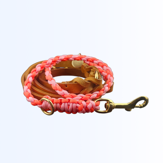 1991 Hundeleine Leder Paracord