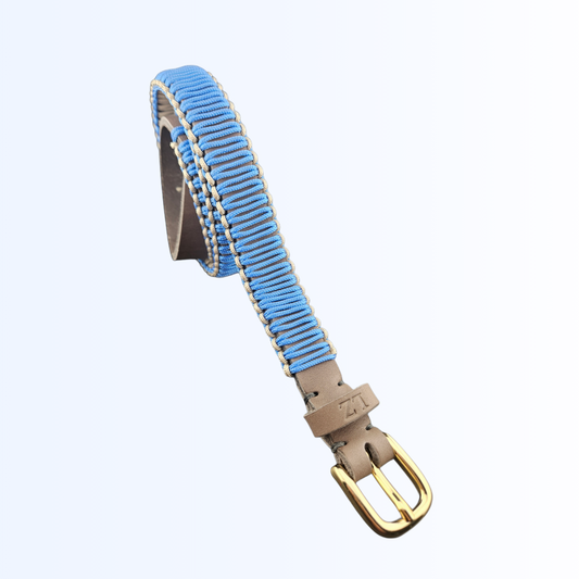 7915 Gürtel Taupe Baby Blau Taupe