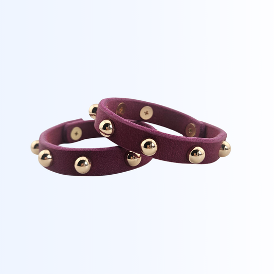 1051 Armband Niete Bordeaux