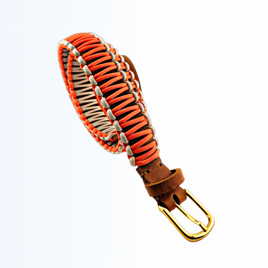2406 Gürtel 2,5cm breit Cognac Orange Creme